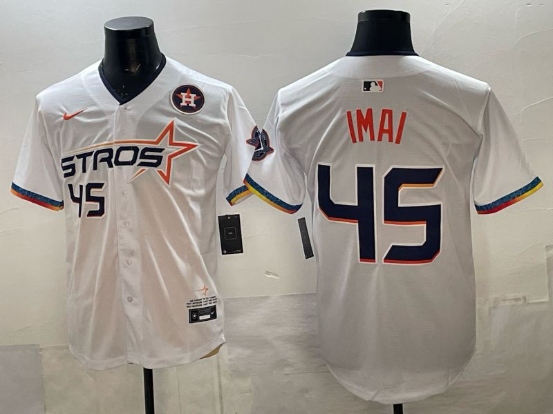 Men 2026 Houston Astros #45 Imai white 4th generations Nike MLB Jersey style 04